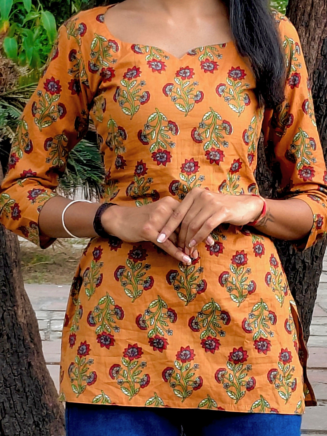 Geet Mustard yellow kurti
