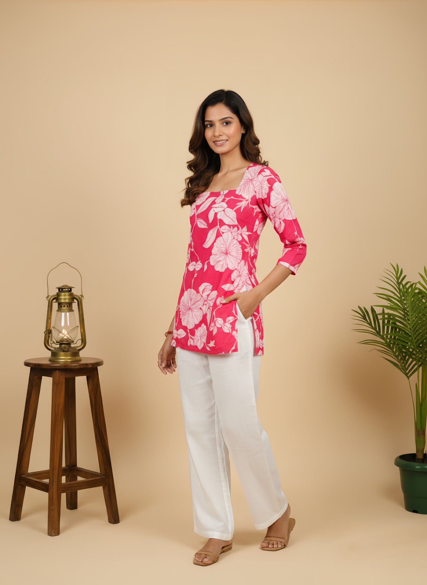 poonam pink kurti