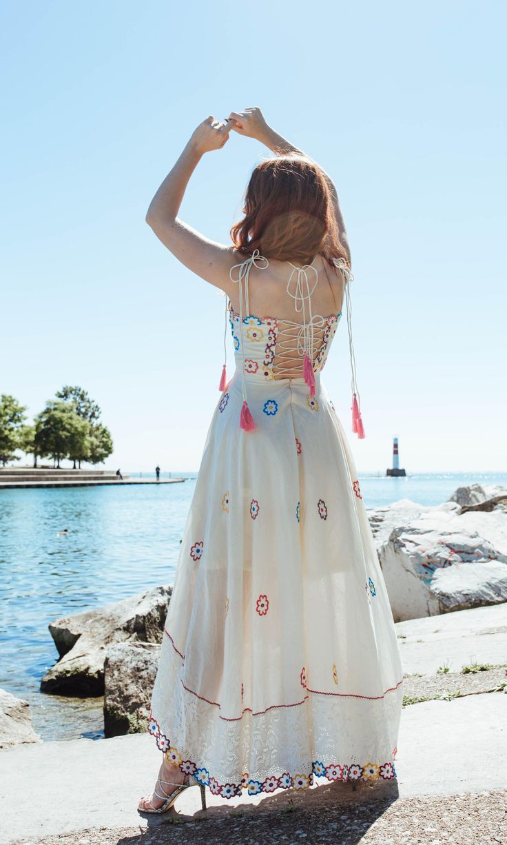 white gown