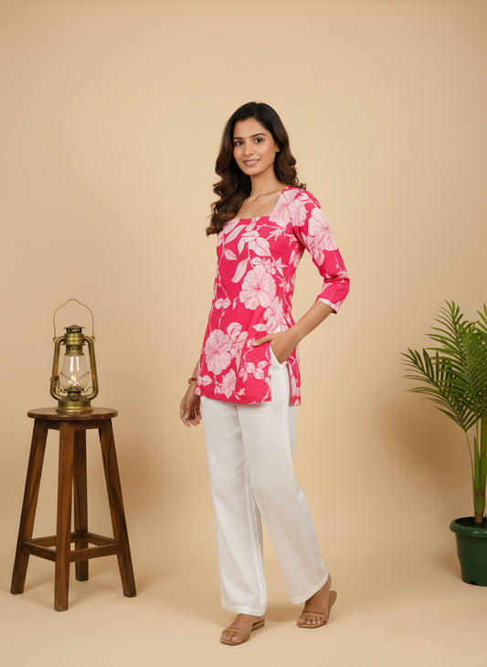 poonam pink kurti